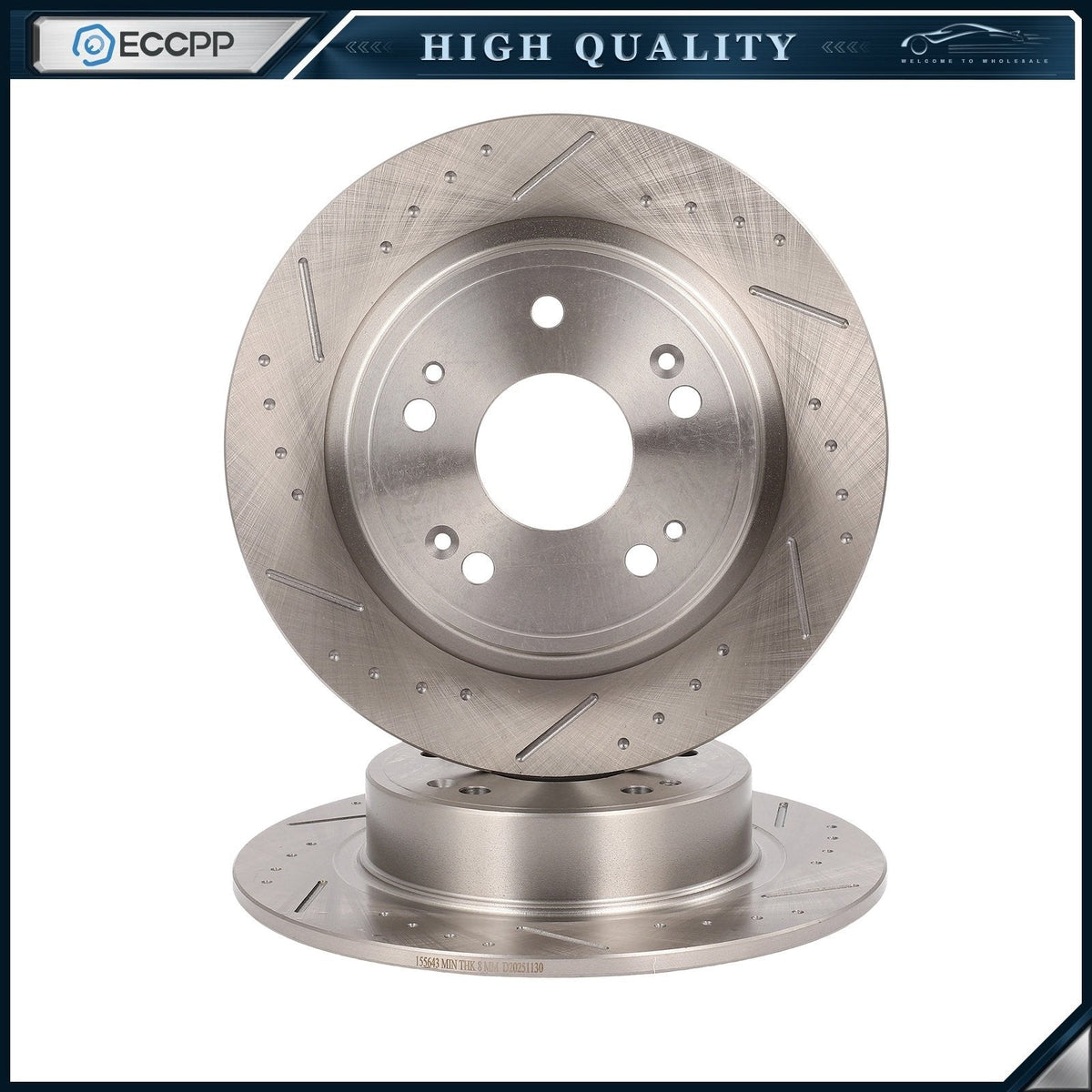 Rear Drilled Slotted Brake Rotors For ACURA ILX TSX 2005-2007 Honda Accord KOEEP