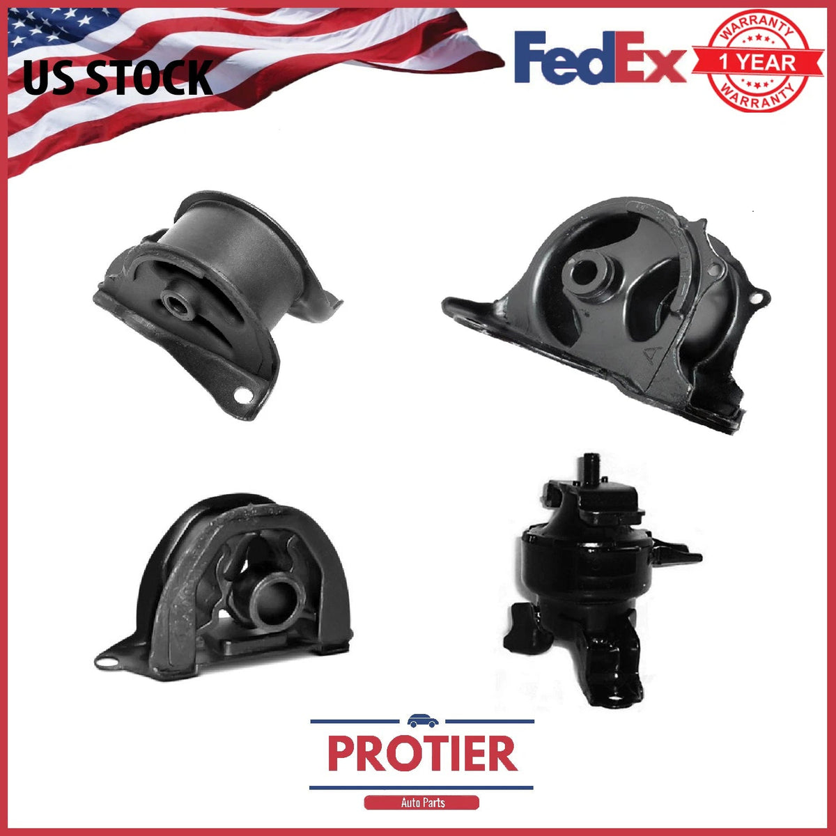 1998-2001 Honda CR-V 2.0L Engine Motor & Trans Mount Set 4PCS for Manual 6B93BC-57