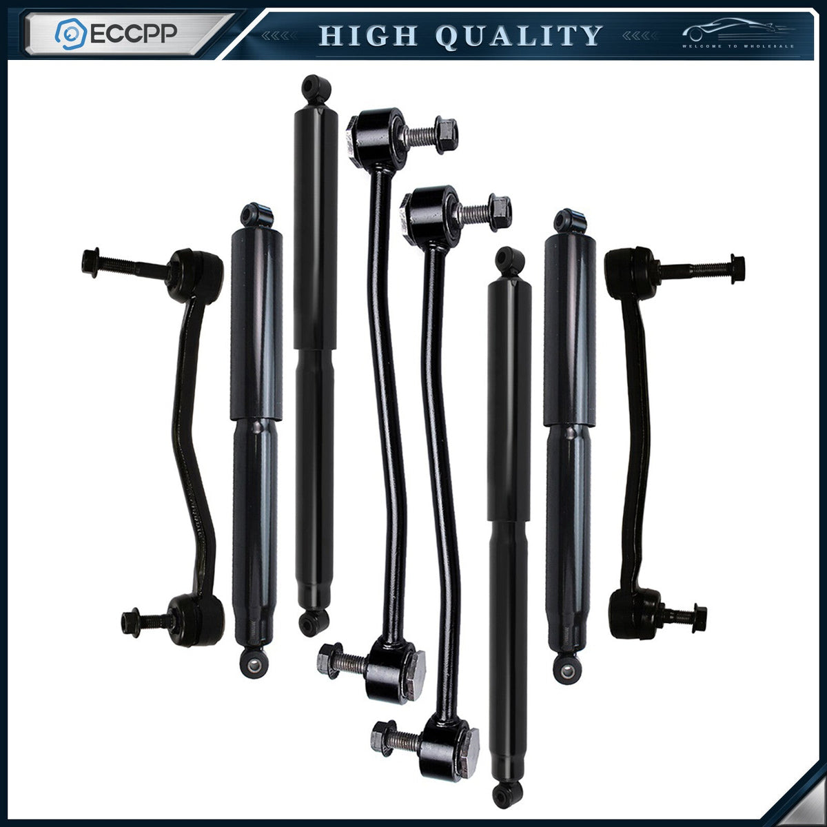 Front & Rear Shock Absorbers Sway Bar Link For 2000-2004 Ford F-250 F-350 SD 4WD KOEEP