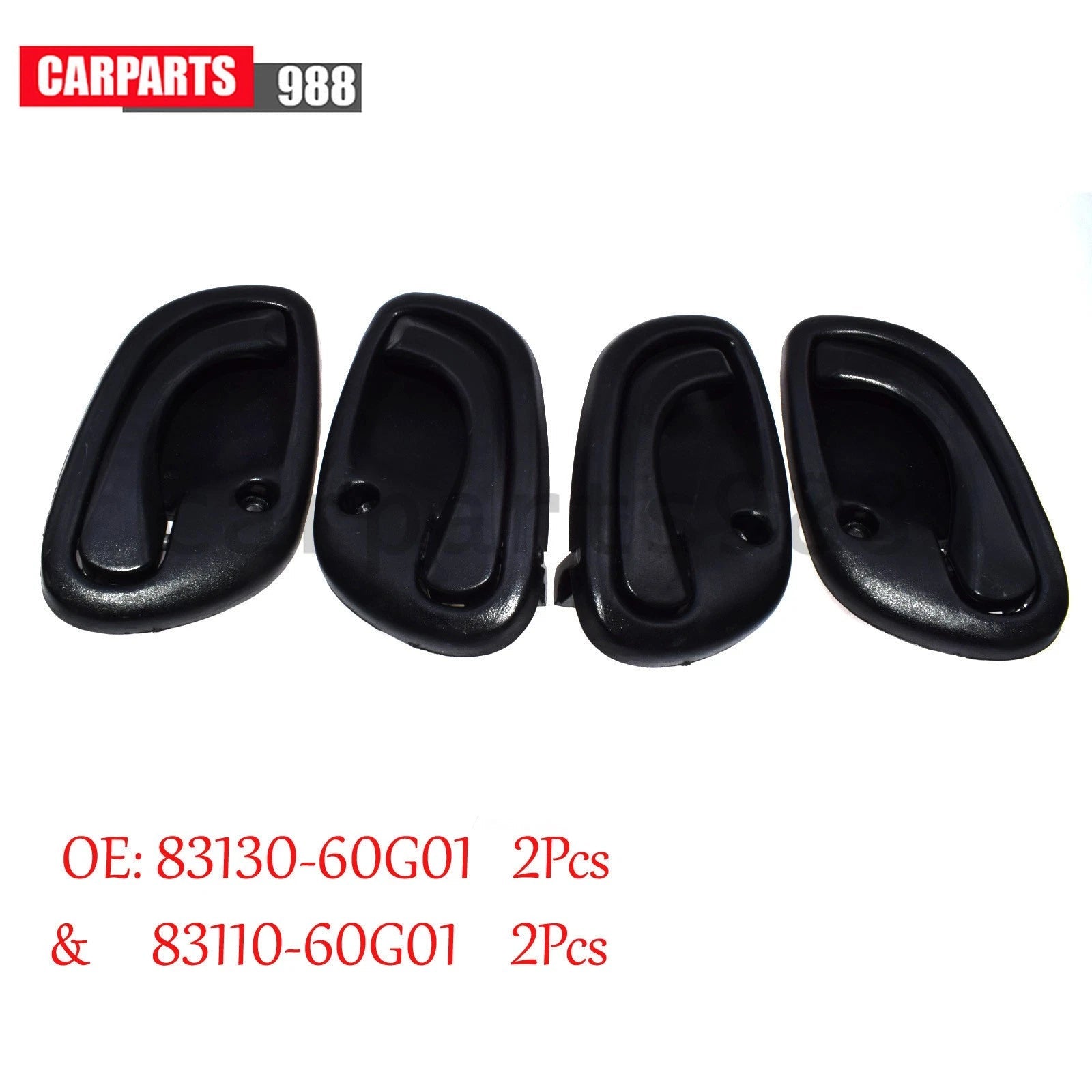 4Pcs Left Right Interior Door Handle Black For Chevy Tracker Suzuki Grand Vitara 6B93BC-57