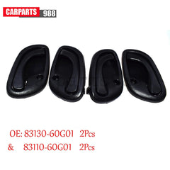 4Pcs Left Right Interior Door Handle Black For Chevy Tracker Suzuki Grand Vitara 6B93BC-57