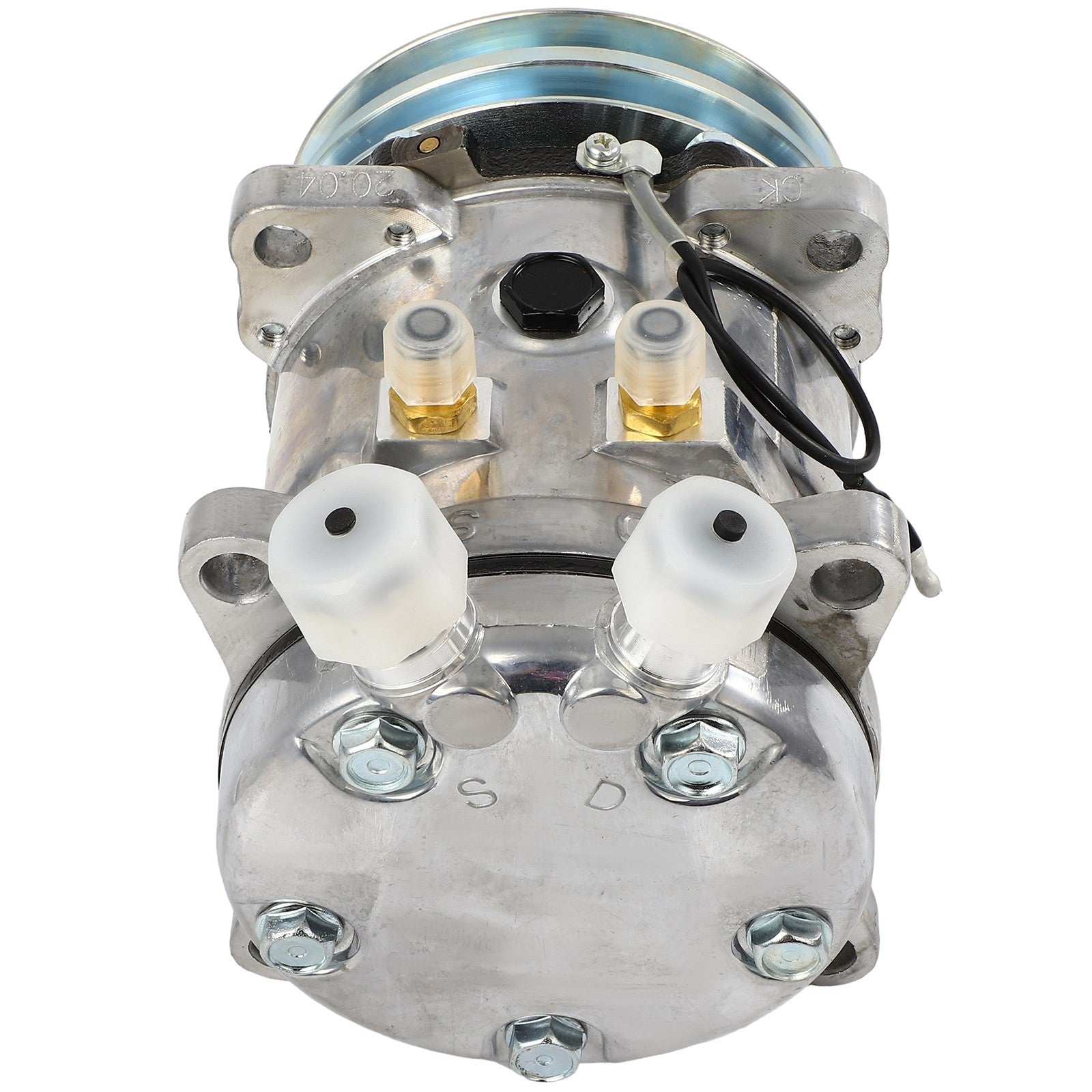 A/C Compressor For Abacus 507 / Sanden 5H11 V-Belt 2 Grooves R134a CO 5104C 6B93BC-57