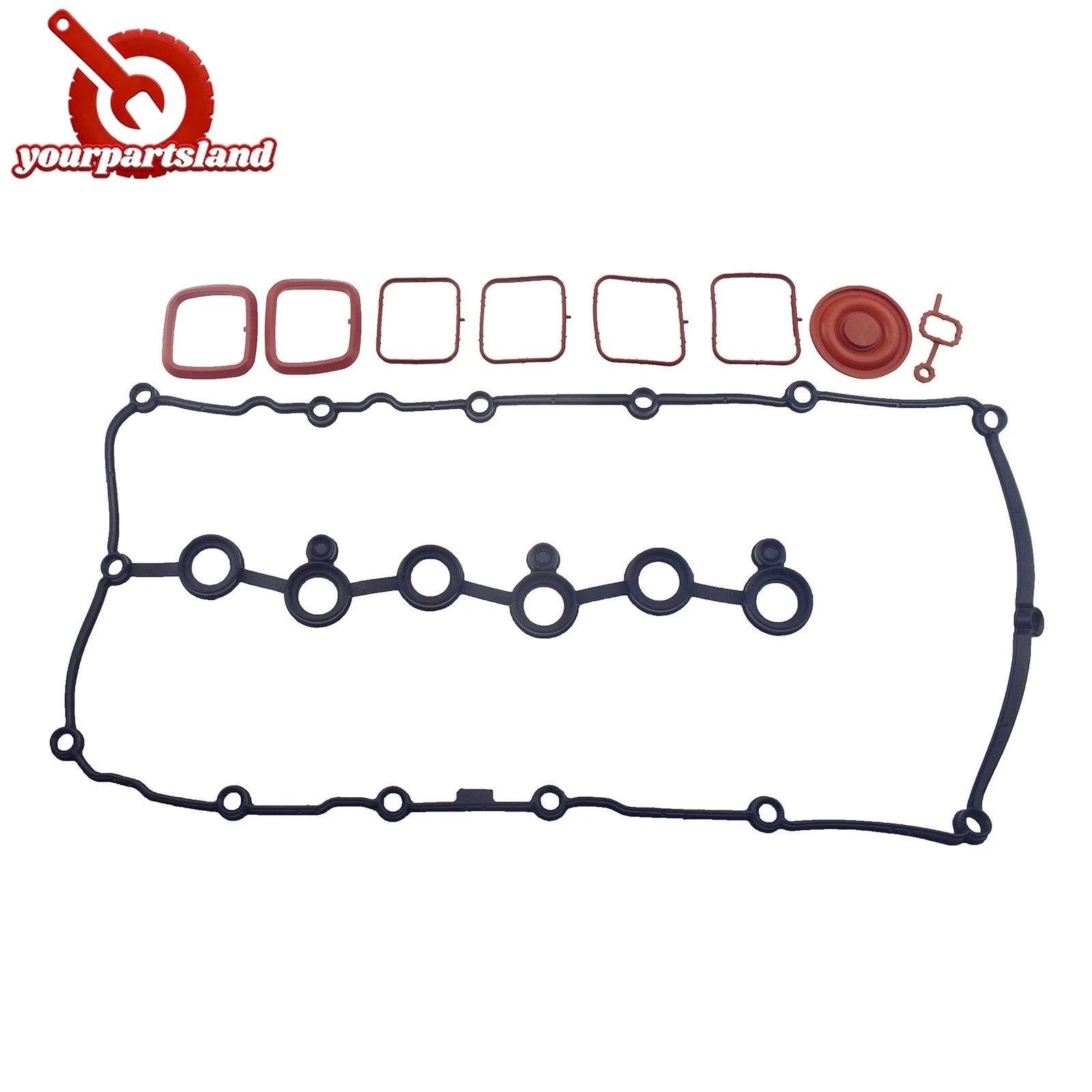 PCV Engine Valve Cover 2 Piece Intake manifold gasket set For VW Audi 3.6L 6B93BC-57