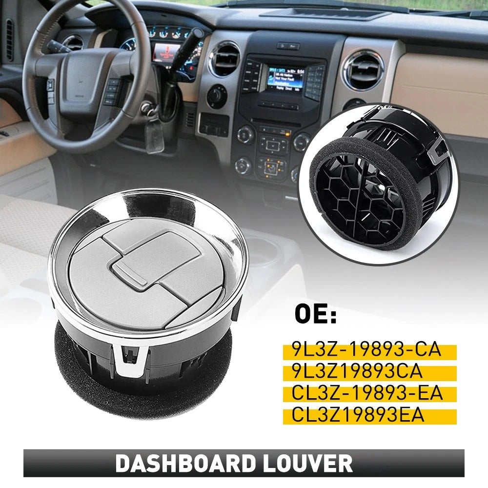 Fit For Ford F150 2009-2014 Chrome Dashboard Louver AC Heater Louvre Air Vent 6B93BC-57