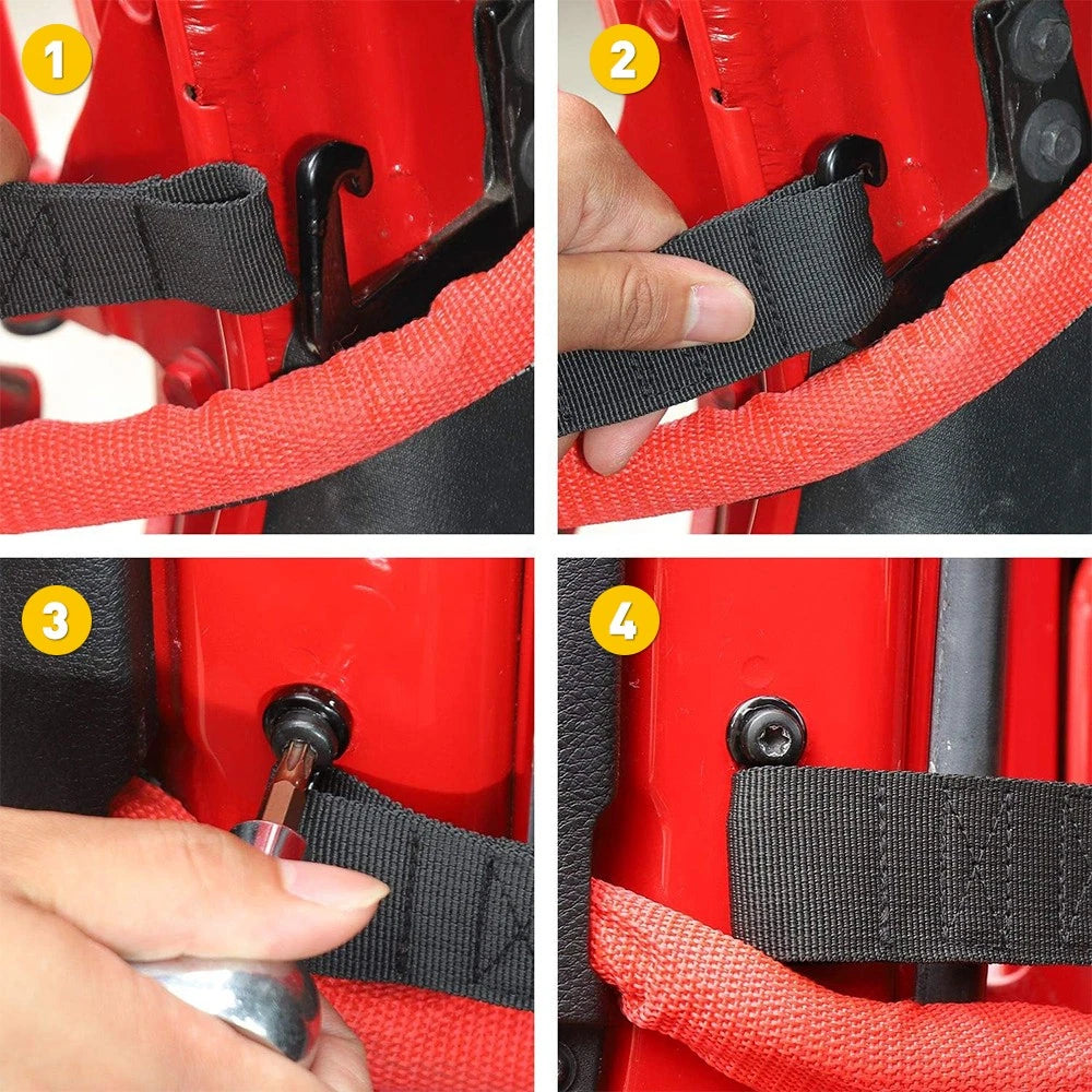 2x Quality High Door Check Fits Strap Limiting for Jeep Wrangler CJ YJ TJ JK JKU 6B93BC-57