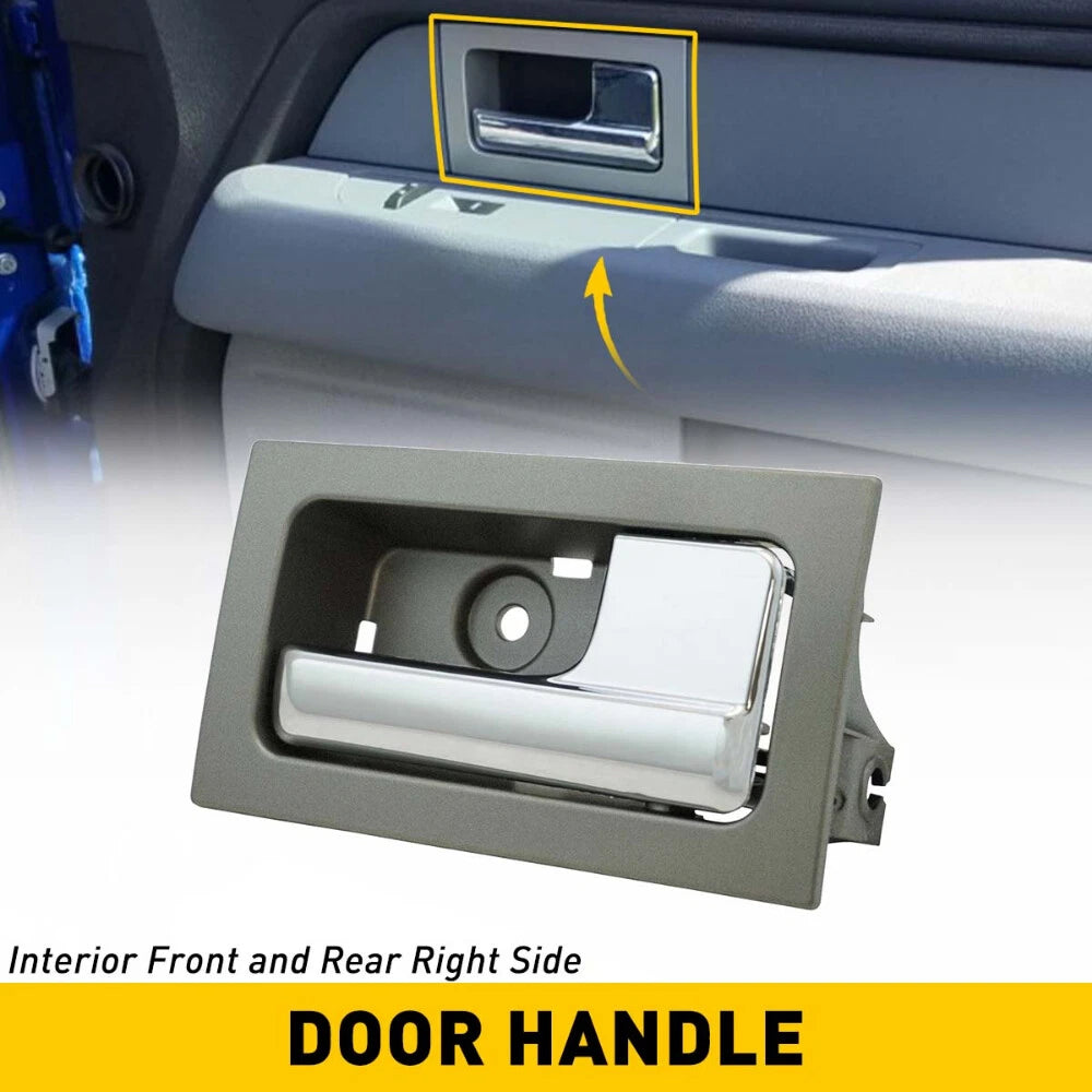 Inside Door Interior Handle Right Passenger Side Platinum Chrome for Ford F150 6B93BC-57