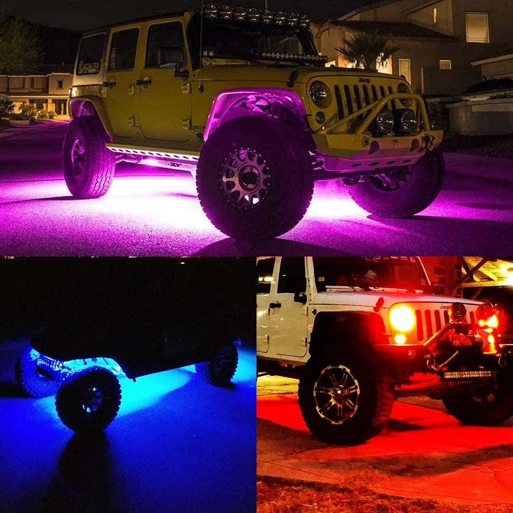 RGB LED Strip Under Car Tube Underglow Underbody System Neon Light Kit 5050 EOA 6B93BC-57