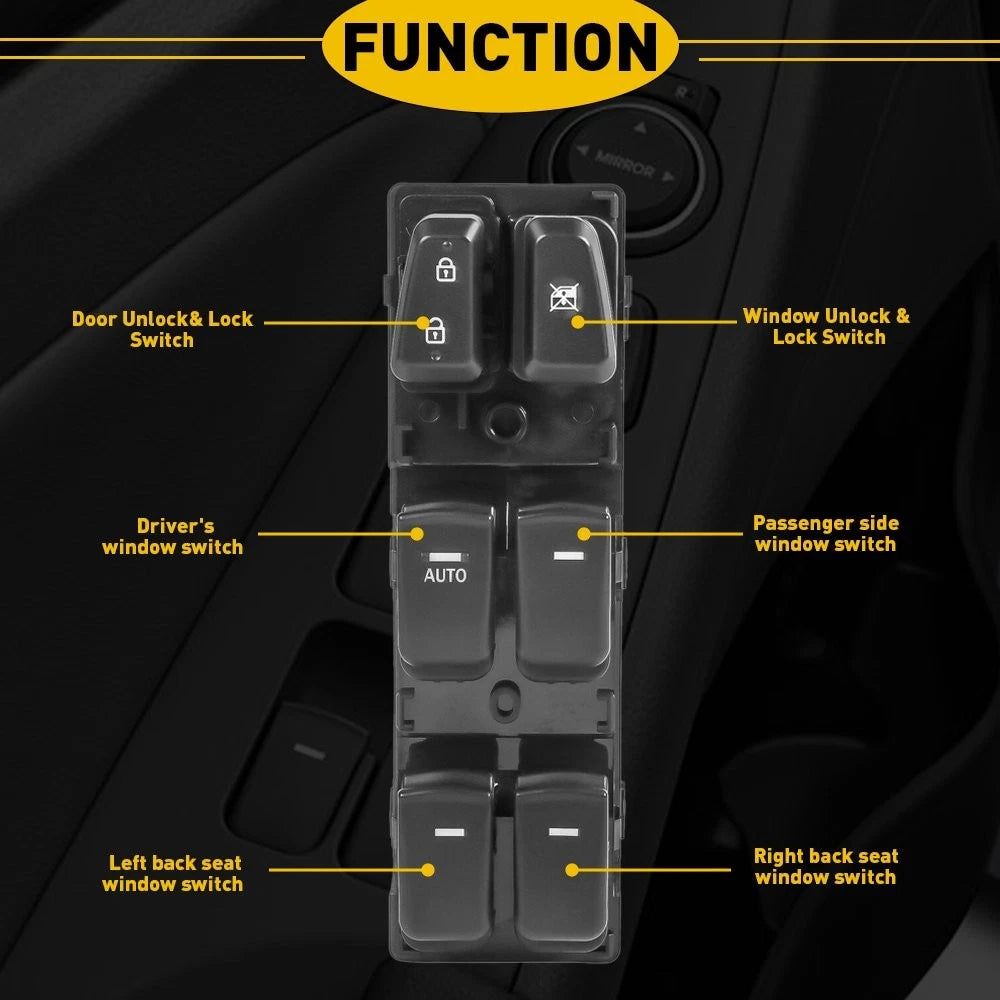 Master Power Window Door Switch For Hyundai 2011 2012 Sonata 13-2015 93570-3S000 6B93BC-57