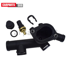 Coolant Flange Connector w/Sensor + Sealing Plug For VW Beetle 2.0L 06A121132C 6B93BC-57