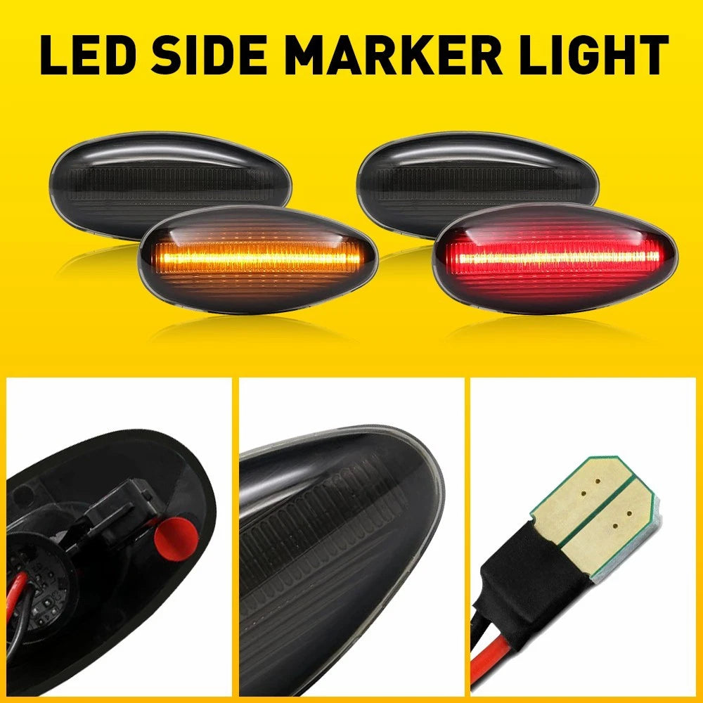 Dually Bed LED Marker For Light 99-14 Chevy Silverado Sierra GMC 2500HD 3500HD 6B93BC-57