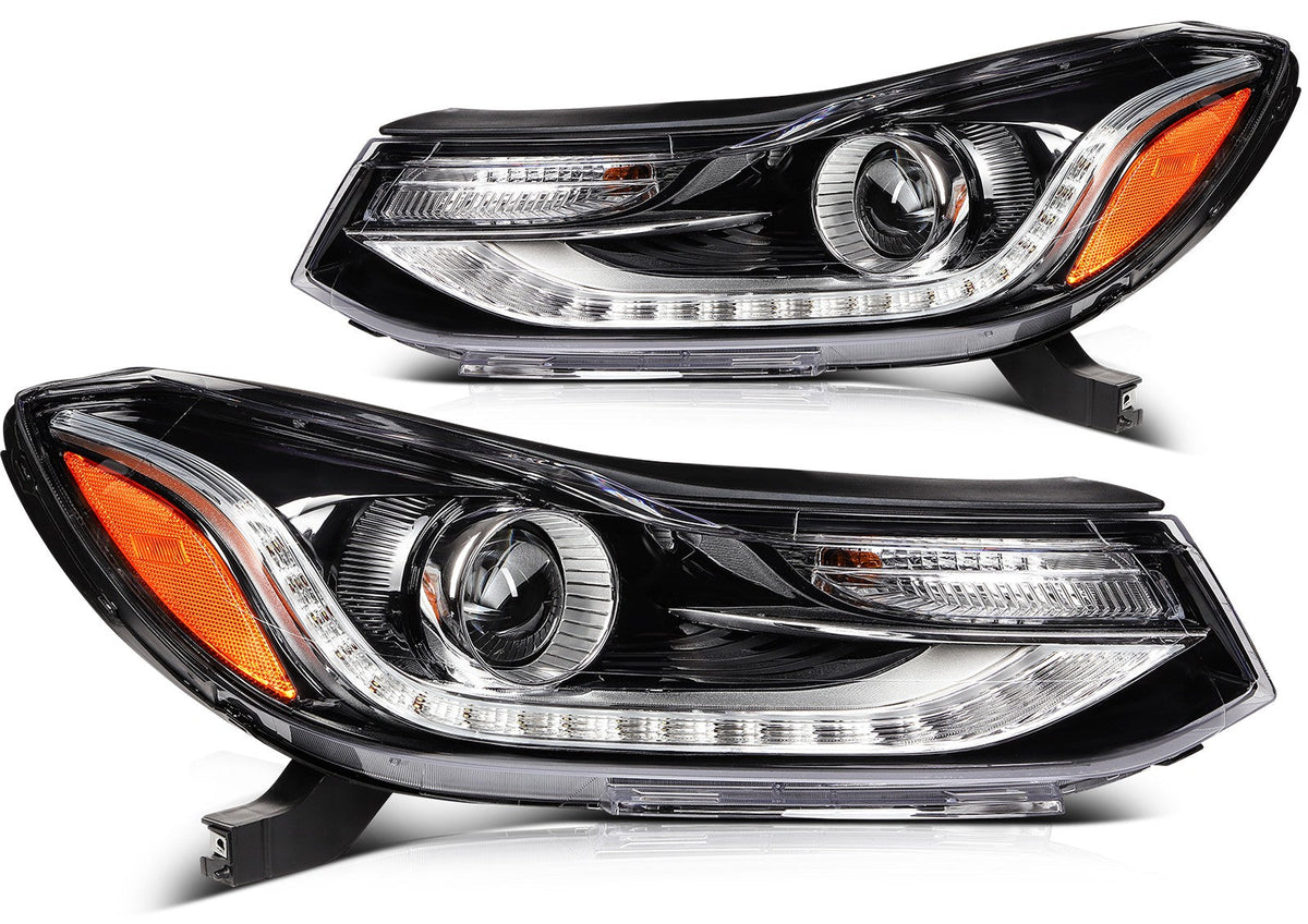 ECCPP LED Headlights For Chevrolet Trax LS 1.4L 1.8L 2017-2022 Pair Black Amber ECCPP