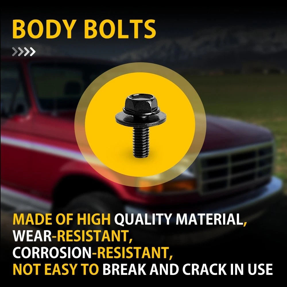 Bolts Screws Fastener M6 10mm Hex For Car Body Fender Engine Splash Shield EOA 6B93BC-57