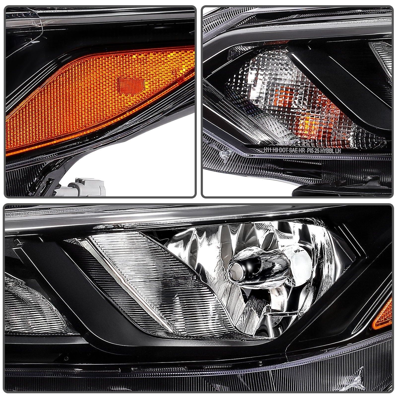 For Nissan For Sentra 2024-2025 2.0L Pair Halogen Black Headlights Assembly KOEEP