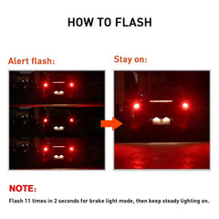 4X 7443 7440 Brake Tail Stop Light SUPER Red Flash Strobe Blinking LED Bulb EOA 6B93BC-57