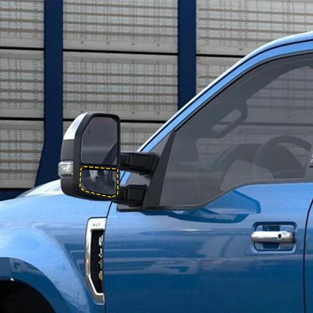 Lower Tow Mirror Glass Heated Driver Side For 2017-2022 FORD F250 F350 F450 F550 6B93BC-57