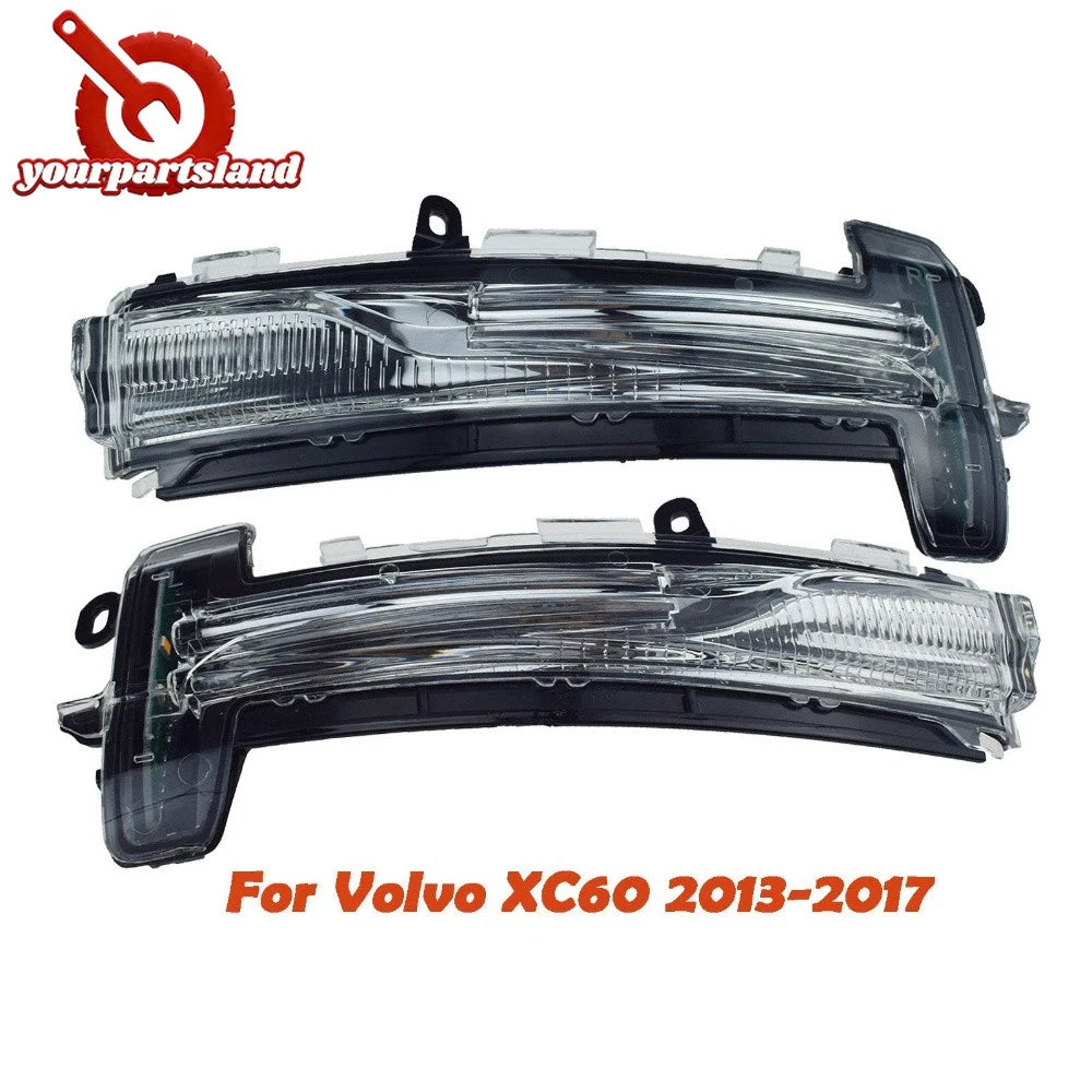 2PCS Front LH RH Mirror Turn Signal Lamp Light For VOLVO XC60 2014-2017 31371878 6B93BC-57