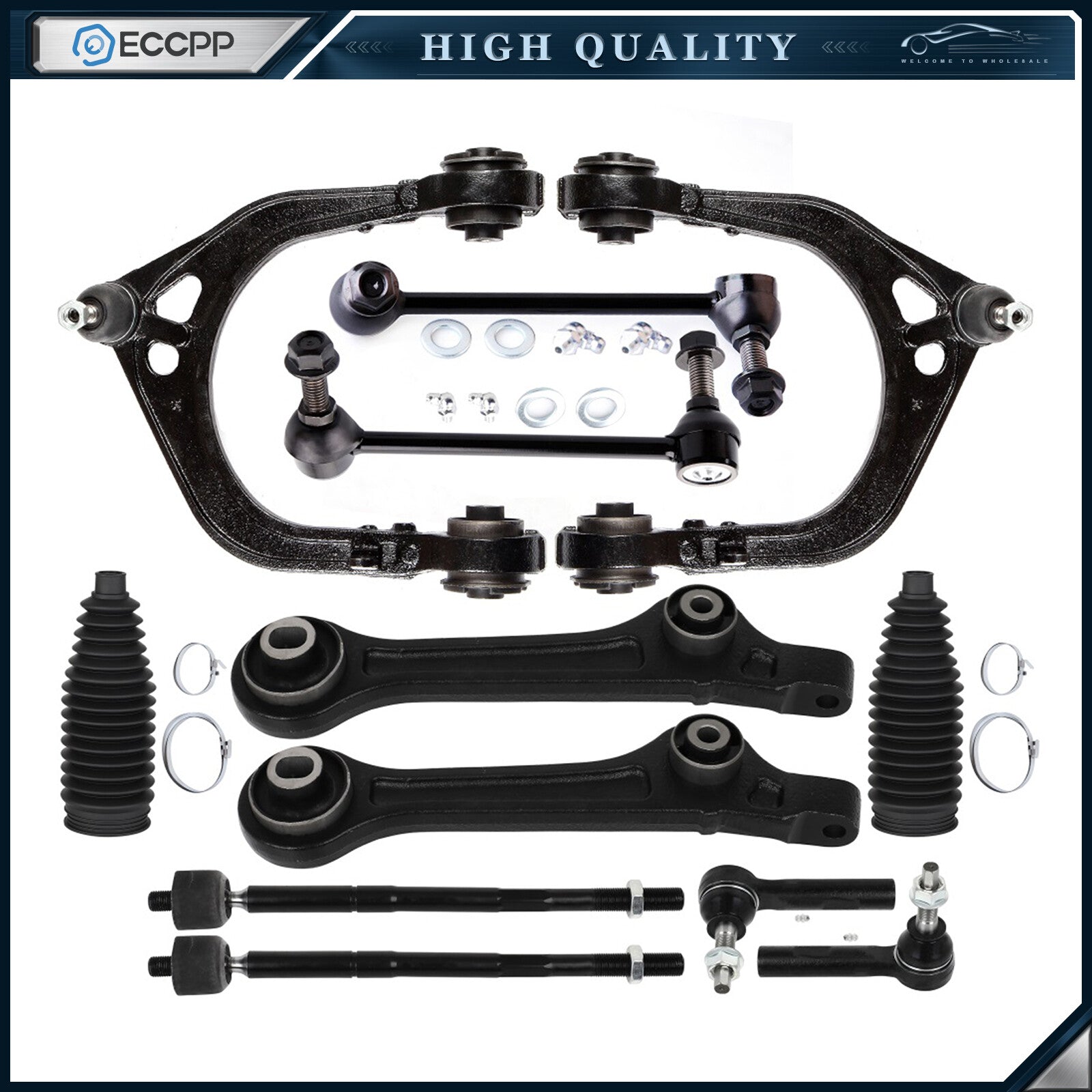 Front Tie Rod End Control Arm Rack and Pinion Bellow For 2011-2019 Dodge Charger 6B93BC-57