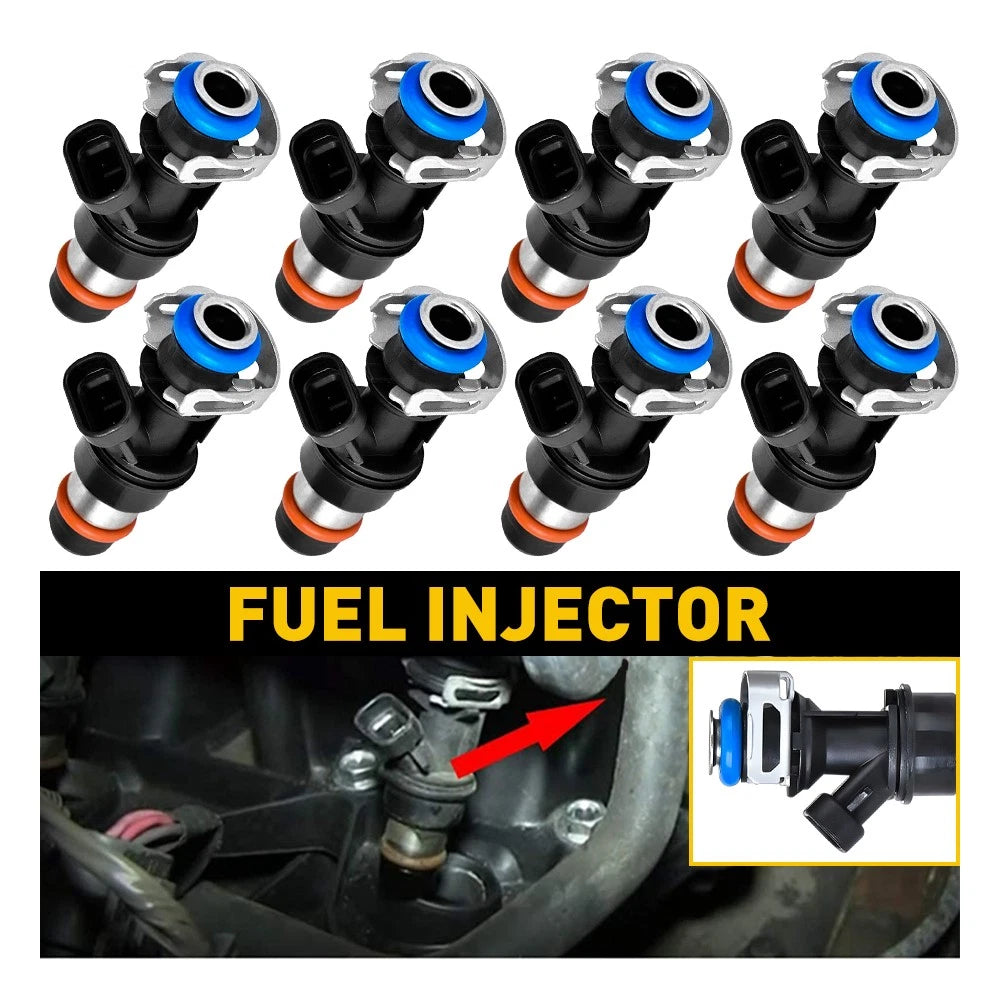8PCS Fuel 2001-2006 for Injectors GMC Cadillac 4.8L 5.3L Chevy 6.0L 17113553 US 6B93BC-57