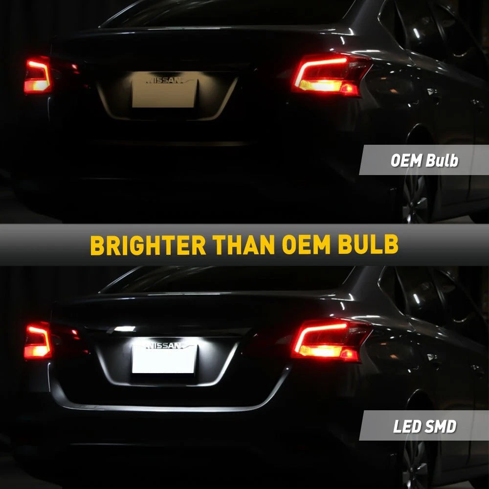 Full LED License Plate Lamp Light Assembly for Nissan Maxima Altima Murano Rogue 6B93BC-57