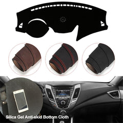 Console Dashboard Suede Mat Protector Sunshield Cover Fit For Hyundai Veloster