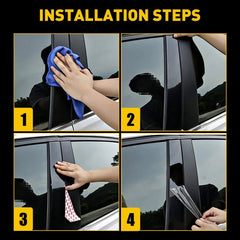 Black Pillar Posts 8pcs Set Cover Door Window Trim For Honda Civic 12-15 4dr EOA 6B93BC-57