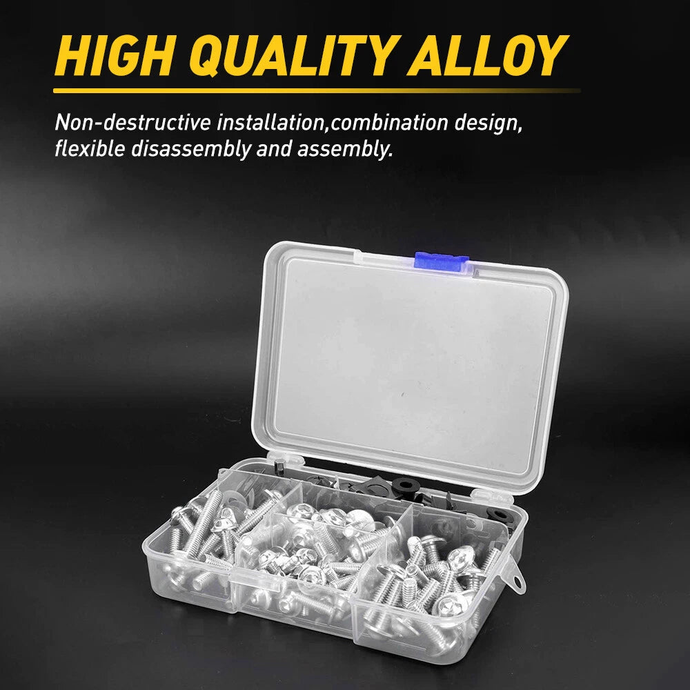 For Yamaha Motorcycle M6 M5 Complete Fairing Bolts Kit Screws Nut Set Silver EOA 6B93BC-57