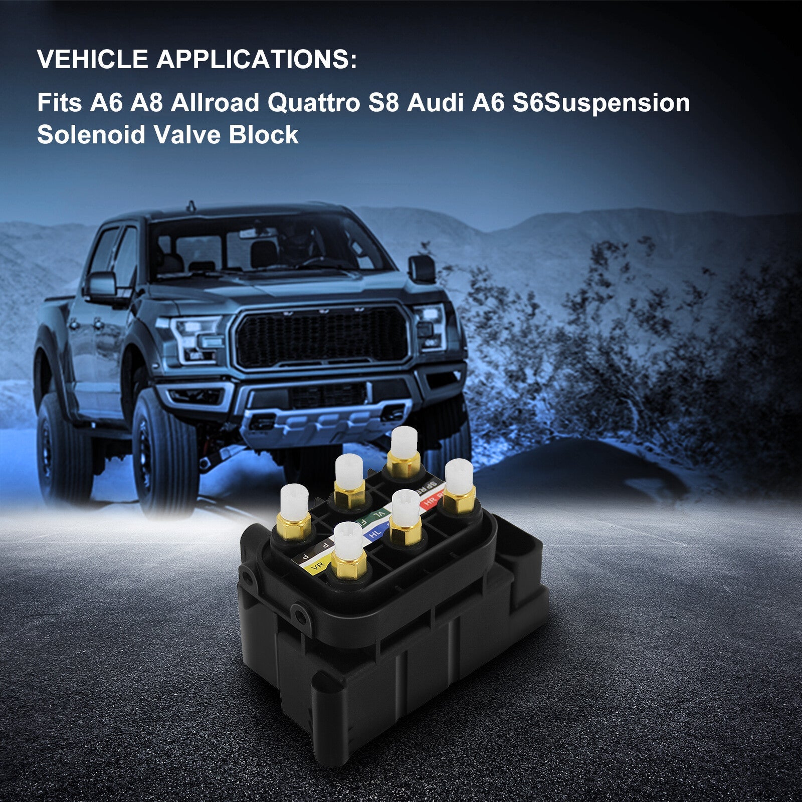 Fits A6 A8 Allroad Quattro S8 Audi A6 S6 Air Suspension Solenoid Valve Block 6B93BC-57