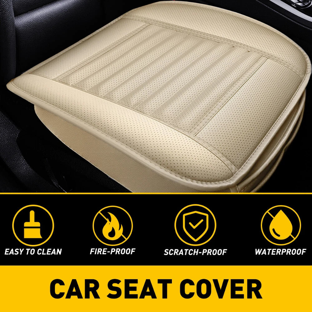 Full Surround Car Front Seat Cover Breathable PU Pad Leather Mat Chair Cushion 6B93BC-57