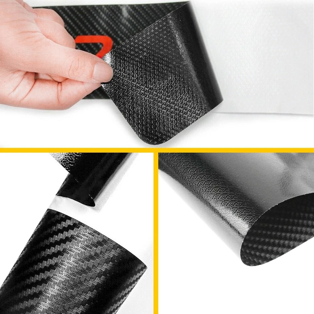 4x Accessories Carbon Fiber Car Scuff Plate Door Sill 5D Sticker Protector EOA 6B93BC-57