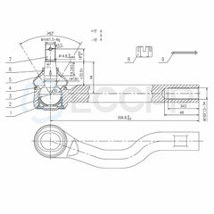 2pcs Front Left Right Outer Tie Rod Ends Kit For 2004-2012 2013 Nissan Infiniti