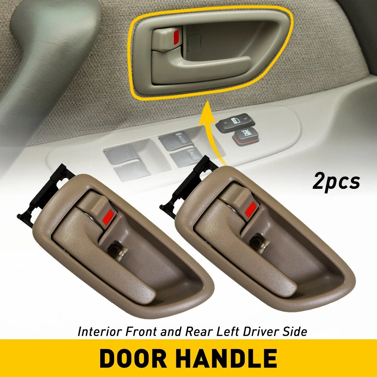 Interior Door Handle Fit Toyota Sequoia 2001-2007 Front / Rear Right / Left Set 6B93BC-57