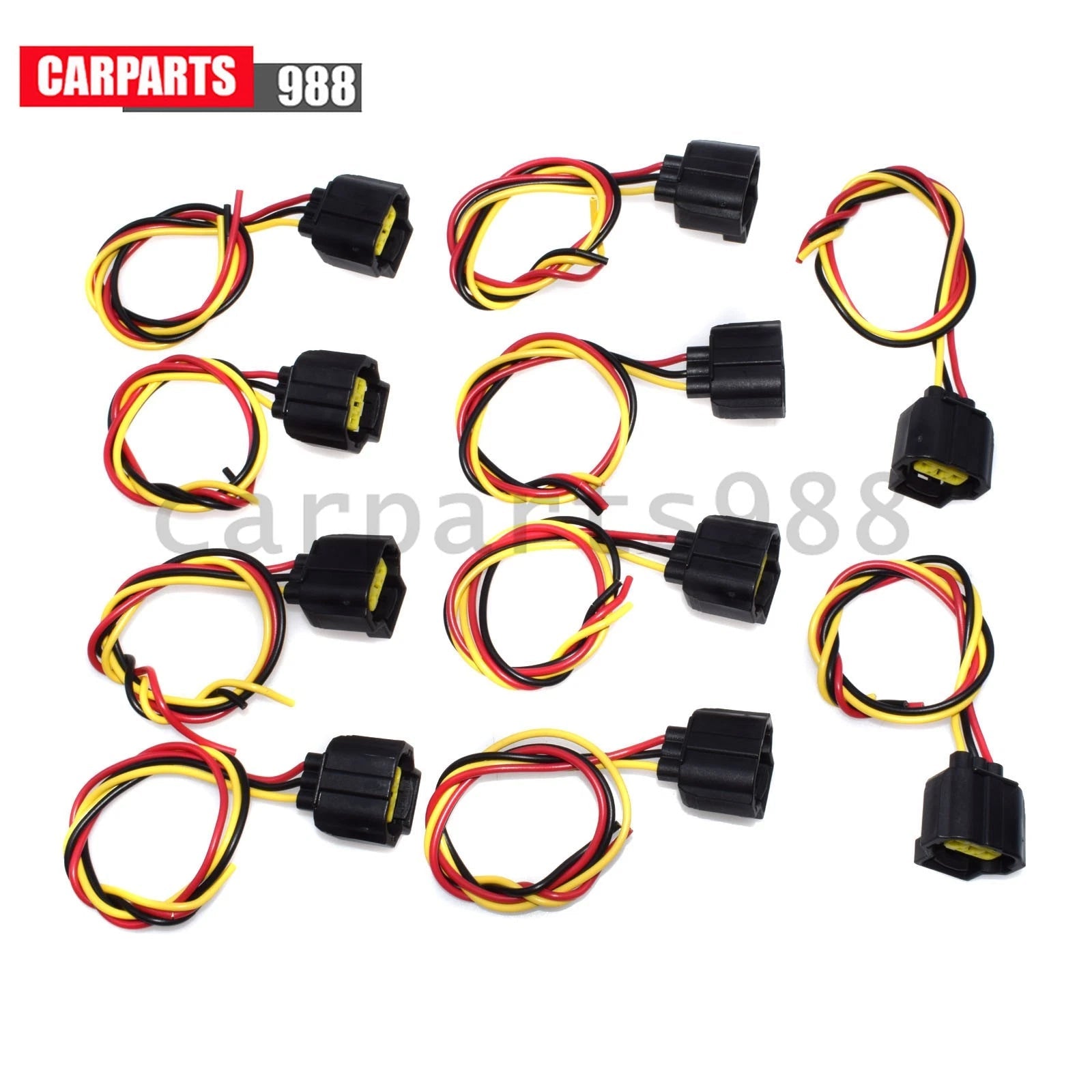 For Ford 6G Lincoln Alternator Connector Plug 3 Wire Pigtail Plug 10Pcs WPT-118 6B93BC-57