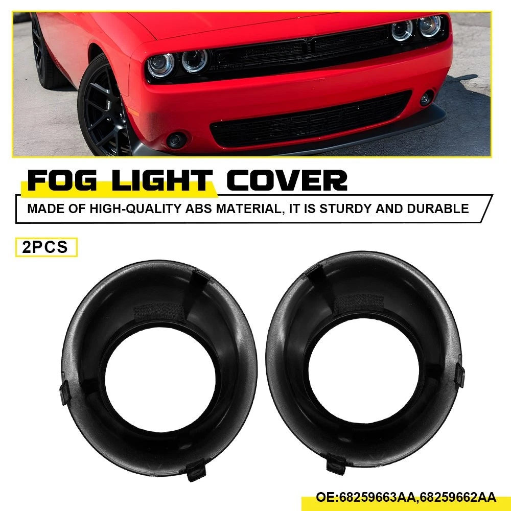 For 2015-2023 Dodge Challenger Bumper Fog Light Bezel Trim Covers Left Right EOA 6B93BC-57