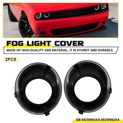 For 2015-2023 Dodge Challenger Bumper Fog Light Bezel Trim Covers Left Right EOA 6B93BC-57