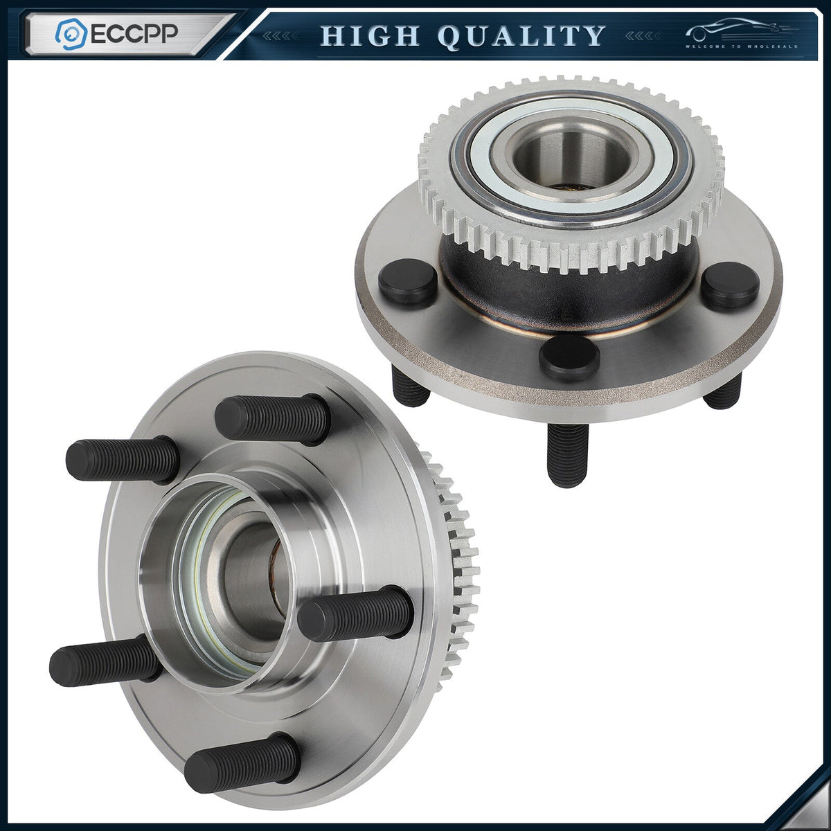 2Pcs Wheel Hub Bearings Assembly Front RWD Fits Ford Mustang 2015 2016 2017-2021 6B93BC-57