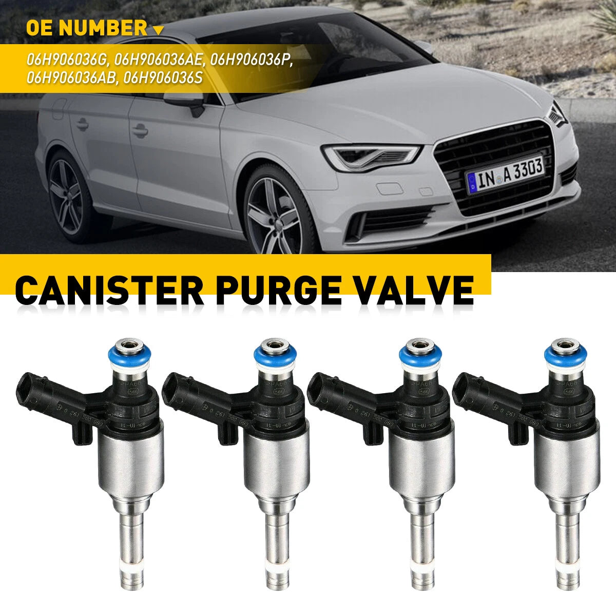 4PCS UPGRADE FUEL INJECTORS FOR AUDI VOLKSWAGEN 2008-2016 REPLACEMENT KIT AUXITO AUXITO
