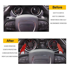 For 2014-21 Dodge Durango Red Steering Wheel Gear Shift Paddle Cover Aluminum EA 6B93BC-57