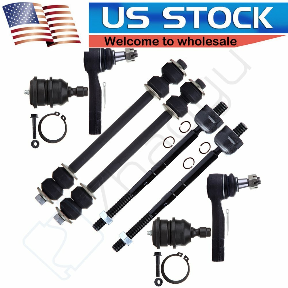 8pcs Front Tie Rod Ends Ball Joints For Ford Ranger XLT Mazda B2500 B3000 B4000