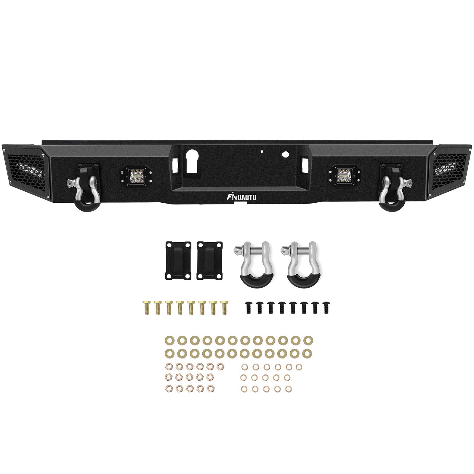 Bulkier Steel Front Rear Bumper Assembly w/ Led Lights For 2018-2020 Ford F-150 6B93BC-57