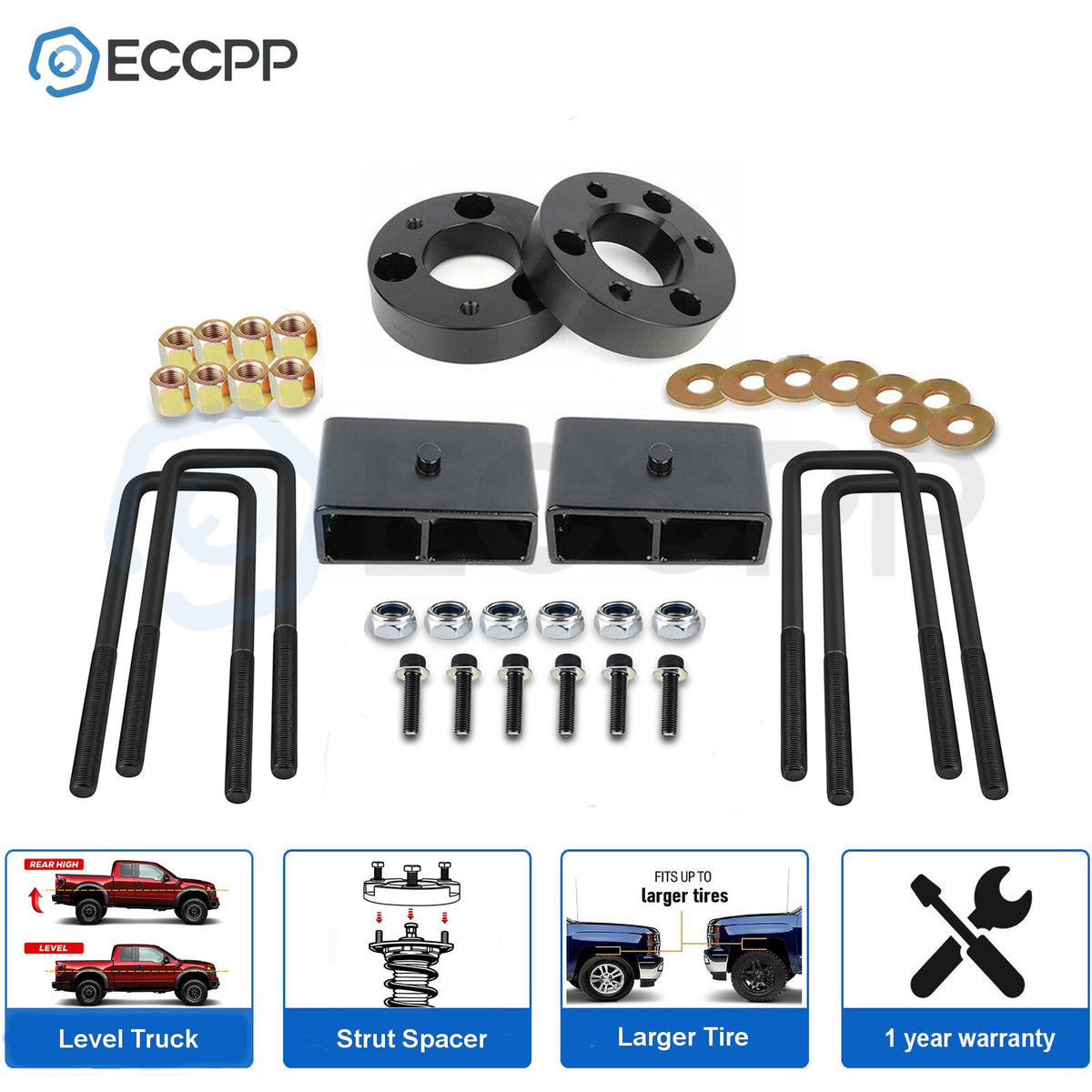 ECCPP 2" Front & 2" Rear Leveling Lift Kit For Nissan Frontier 2005-2023 2WD 4WD ECCPP