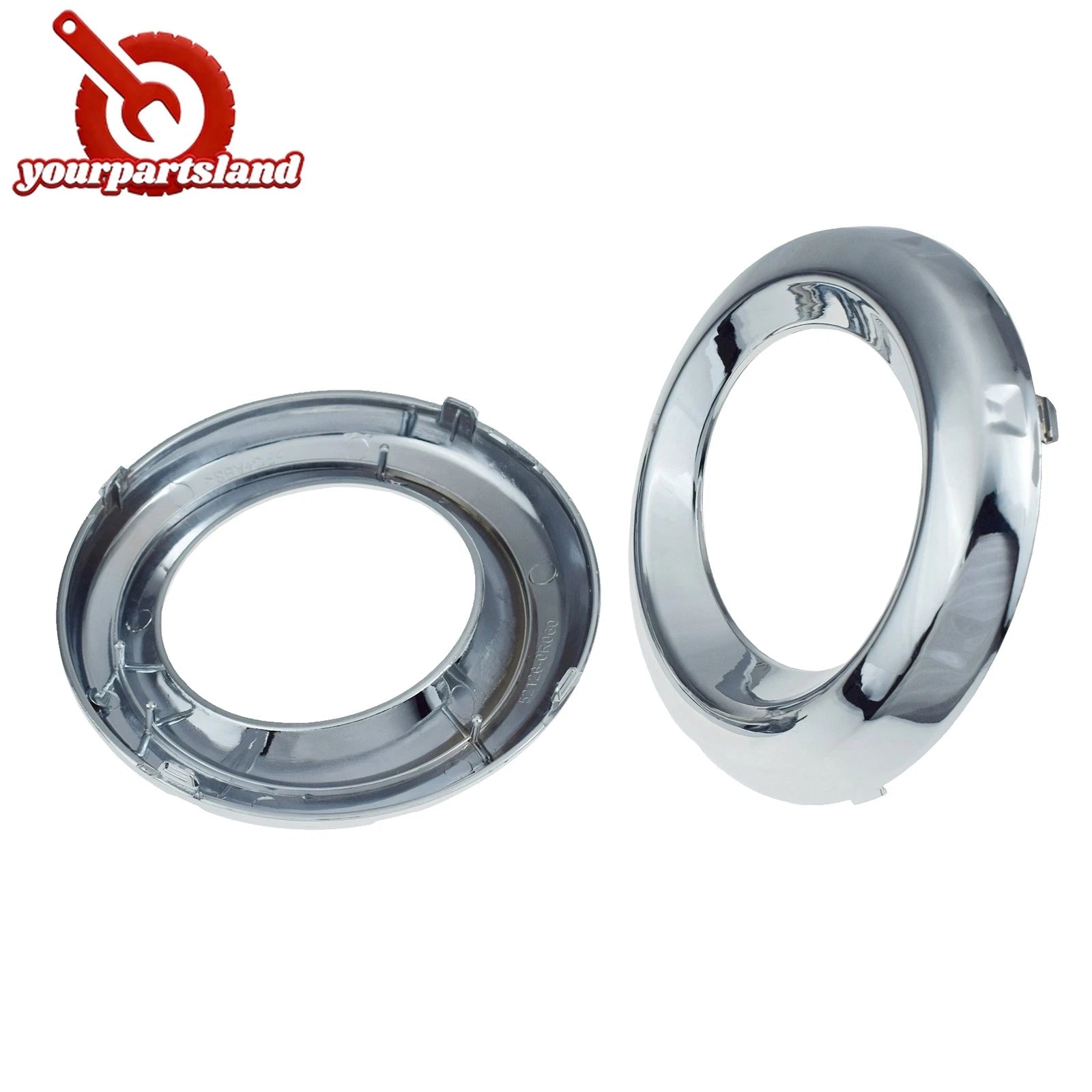 Chrome Fog Light Trim Bezel 2PCS For Toyota RAV4 2009-2012 Left Right 521280R030 6B93BC-57