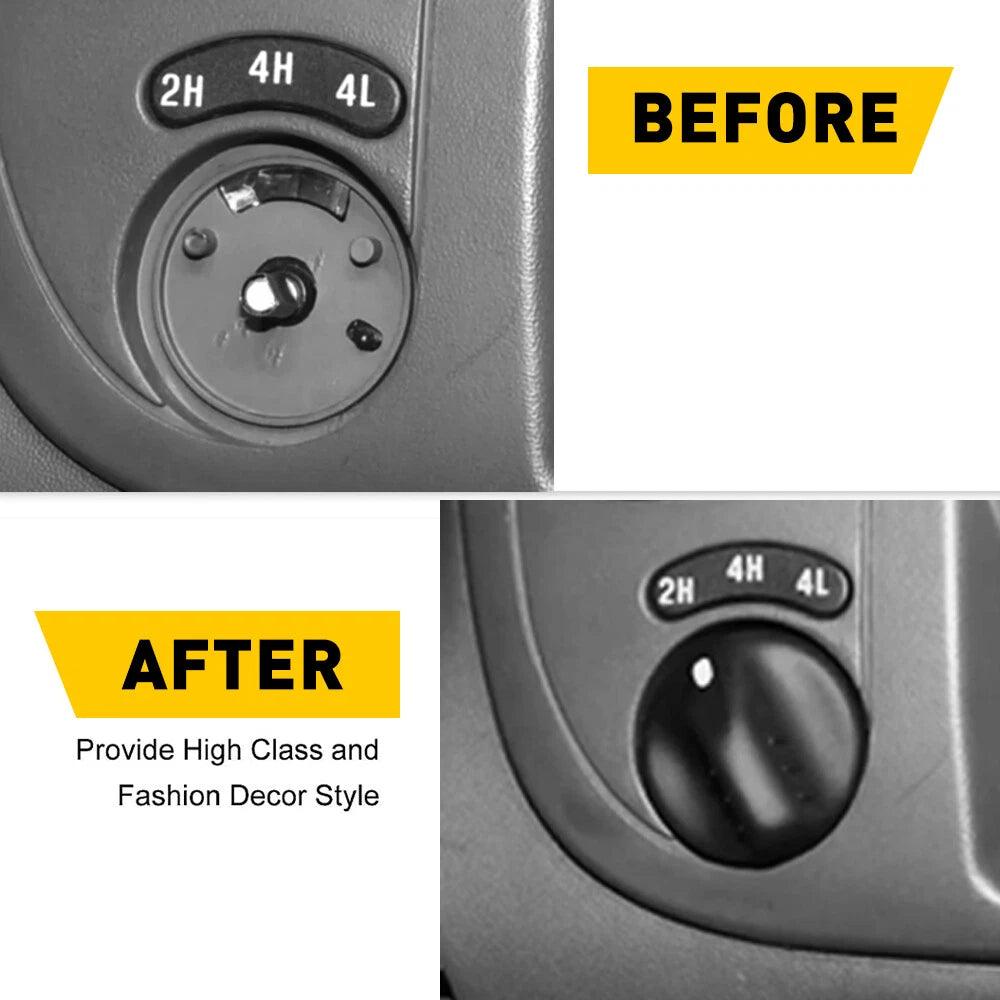 4WD 4X4 Switch Knob Dial Black For 1999-2004 Ford F-150 OE# XL3Z-11661-AAA EOA 6B93BC-57