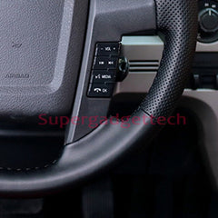 Black &Hole Leather Steering Wheel Red Stitch Wrap Cover For Ford F-150 2010-14