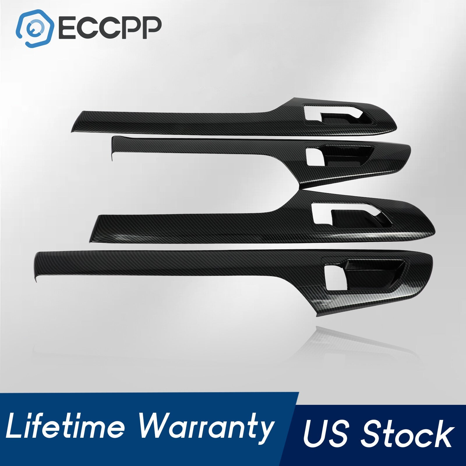 For 20-22 Toyota Highlander Door Molding Trim Carbon Fiber Front Rear Left Right 6B93BC-57