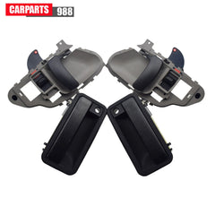 4Pcs Inside + Outside Door Handle Left Right For Chevy Pickup Tahoe Yukon C1500 6B93BC-57