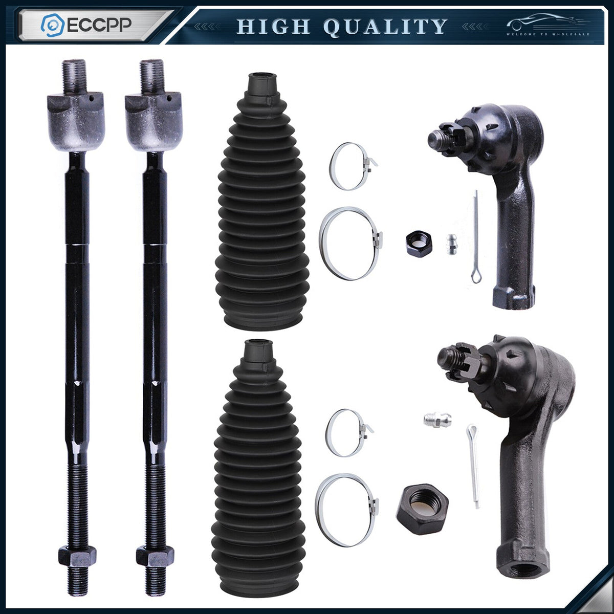 Front Tie Rod End Rack and Pinion Bellow For 1998-2007 Volkswagen Beetle Jetta 6B93BC-57