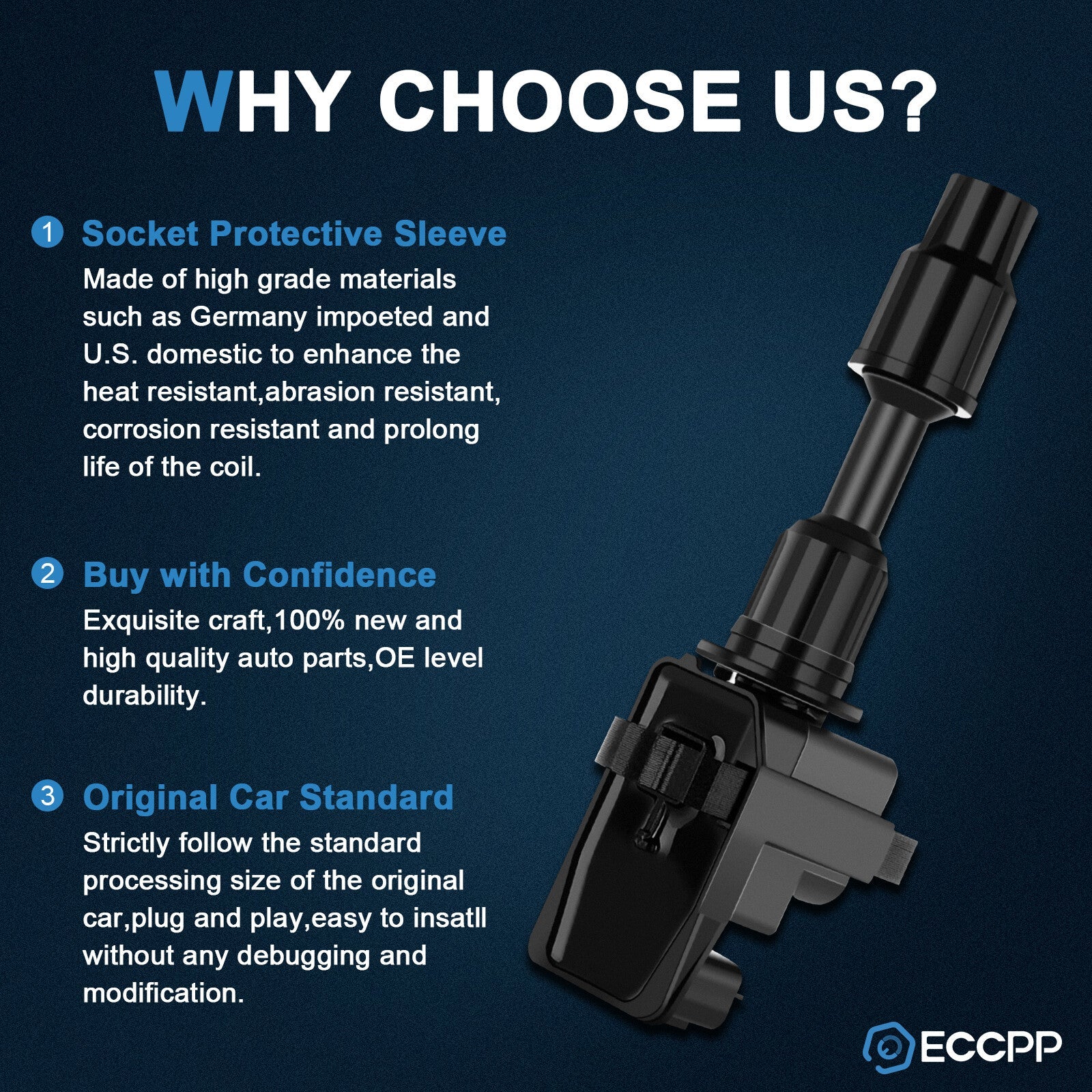 ECCPP 8 Ignition Coils For V8 4.1L Infiniti For Q45 1997 1998 1999 2000 20001 ECCPP