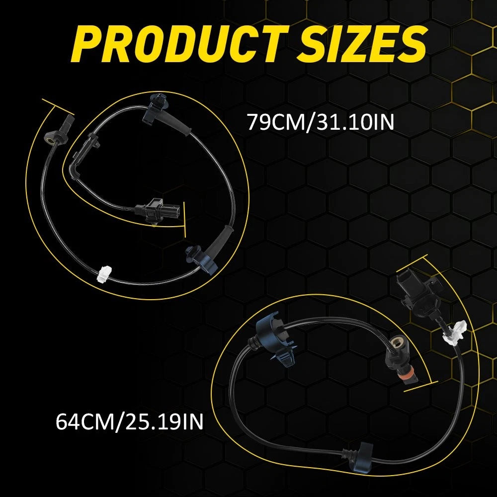 4Pcs Front Rear ABS Wheel Speed Sensor for 2012-15 Honda Civic 1.5L 1.8L 2.4L EA 6B93BC-57