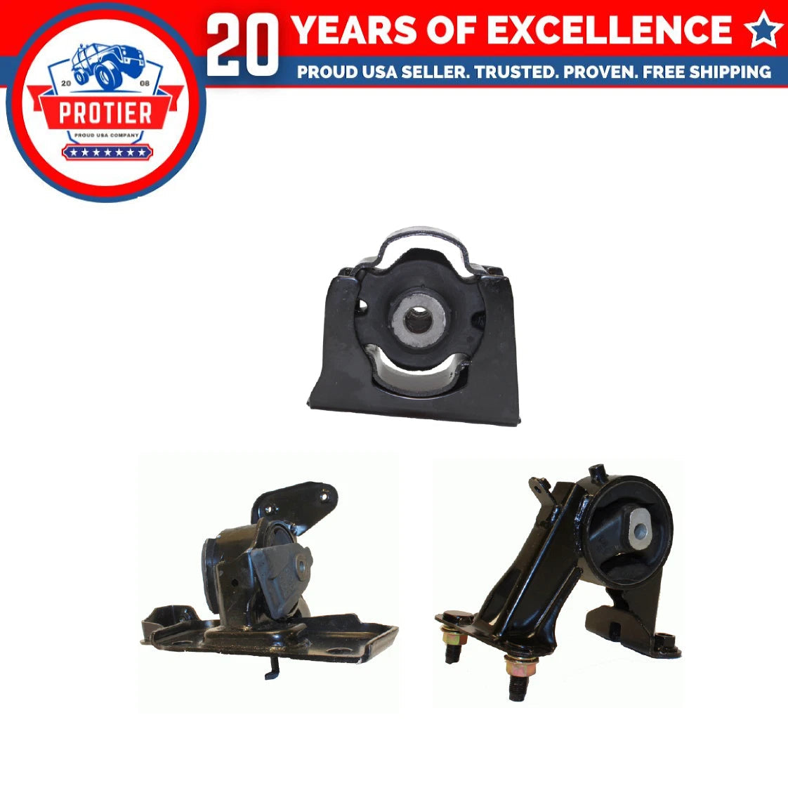 Engine Motor & Trans Mount 2PCS Set Fit 2006-2008 Toyota RAV4 2.4L 2WD Replaces 6B93BC-57