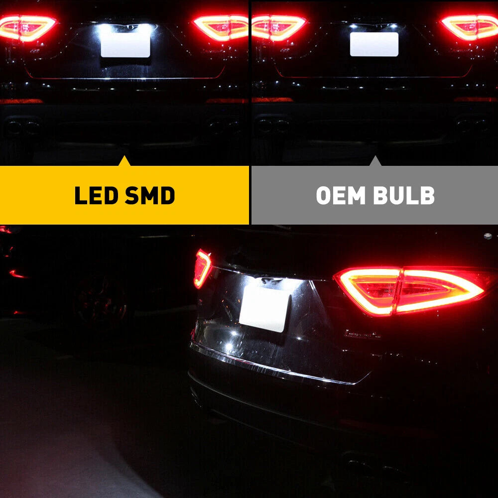2x Led License Plate Light Rear Bumper Tag Assembly Lamp For 2013-2019 Fiat 500 6B93BC-57